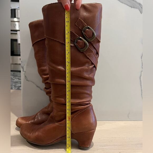 WEB Shoemakers by Eric Michael Brown Leather Slouchy Knee Boots EU 38 US 7.5‌‌‍‍ - Picture 11 of 12